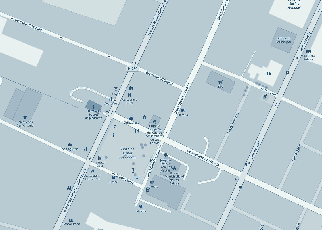 Mapa de Familia Gráfica en Gral. José Miguel Carrera 422, Las Cabras